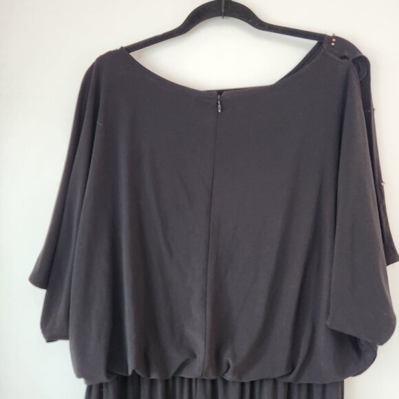 Xscape Formal Black Jumpsuit Gold Beaded Gown Mother of the Bride Women's 18W - Picture 6 of 11